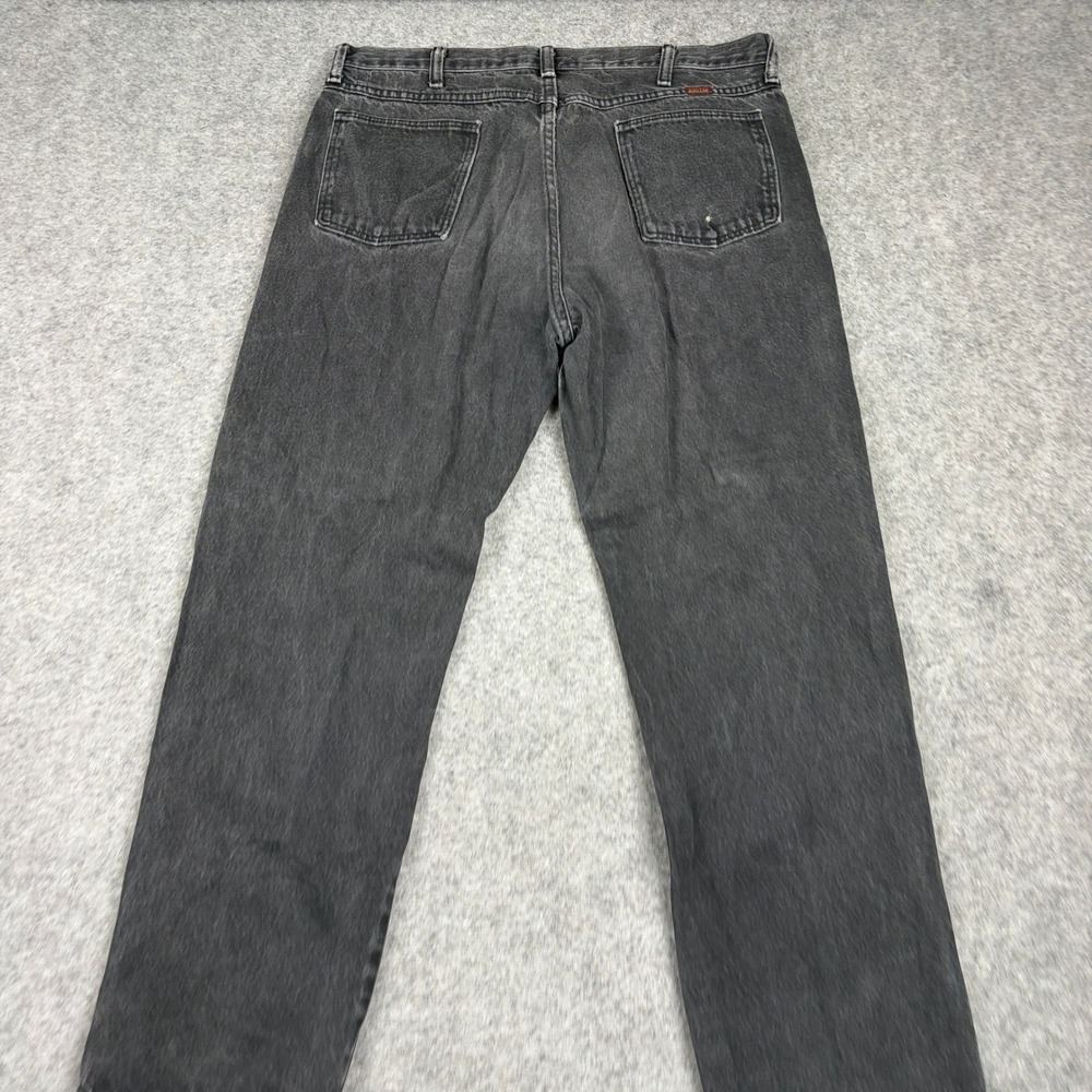 Rustler Jeans Mens 36x30 Black Faded Denim Regular Fit Western Outdoor Rugged - Picture 9 of 16